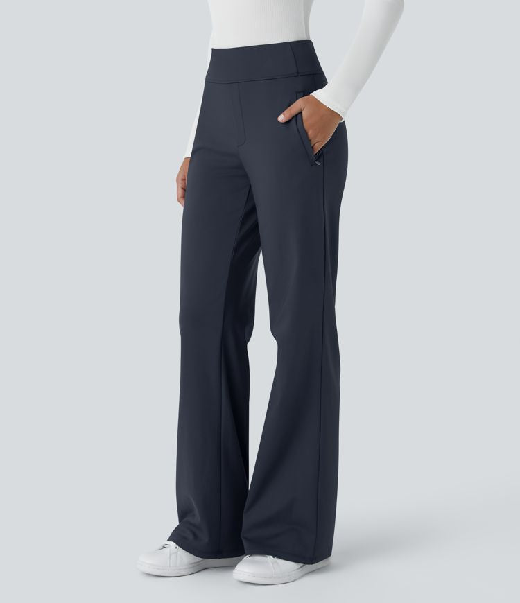 HaloTek Air Women's High-Waisted Side Pocket Straight Leg Work Pants
