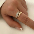 Elegant Adjustable Sparkling Ring - Gold, Silver Options, Breast Cancer Awareness